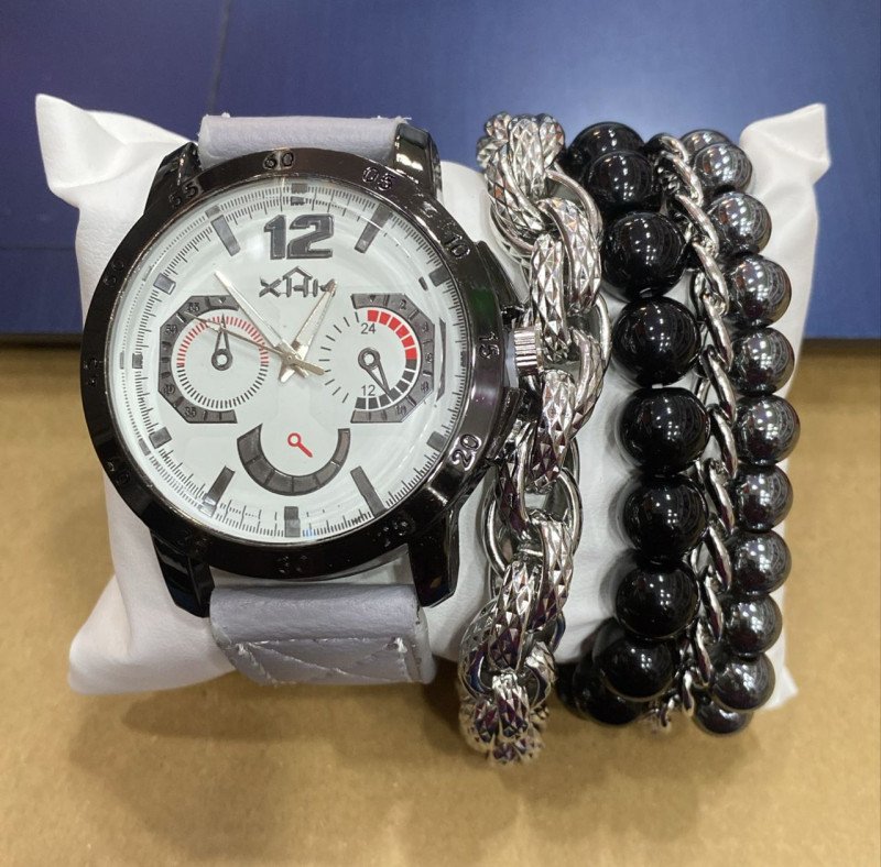 Jeu Montre et Bracelet gris pour homme SBLH0519